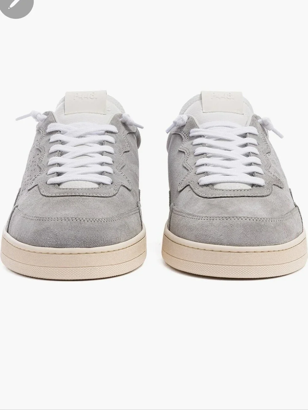 P448 Men’s Suede Low-Top Sneakers in Light Gray Size 41